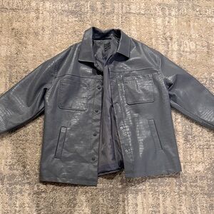 Primark Dark Gray Leather Jacket